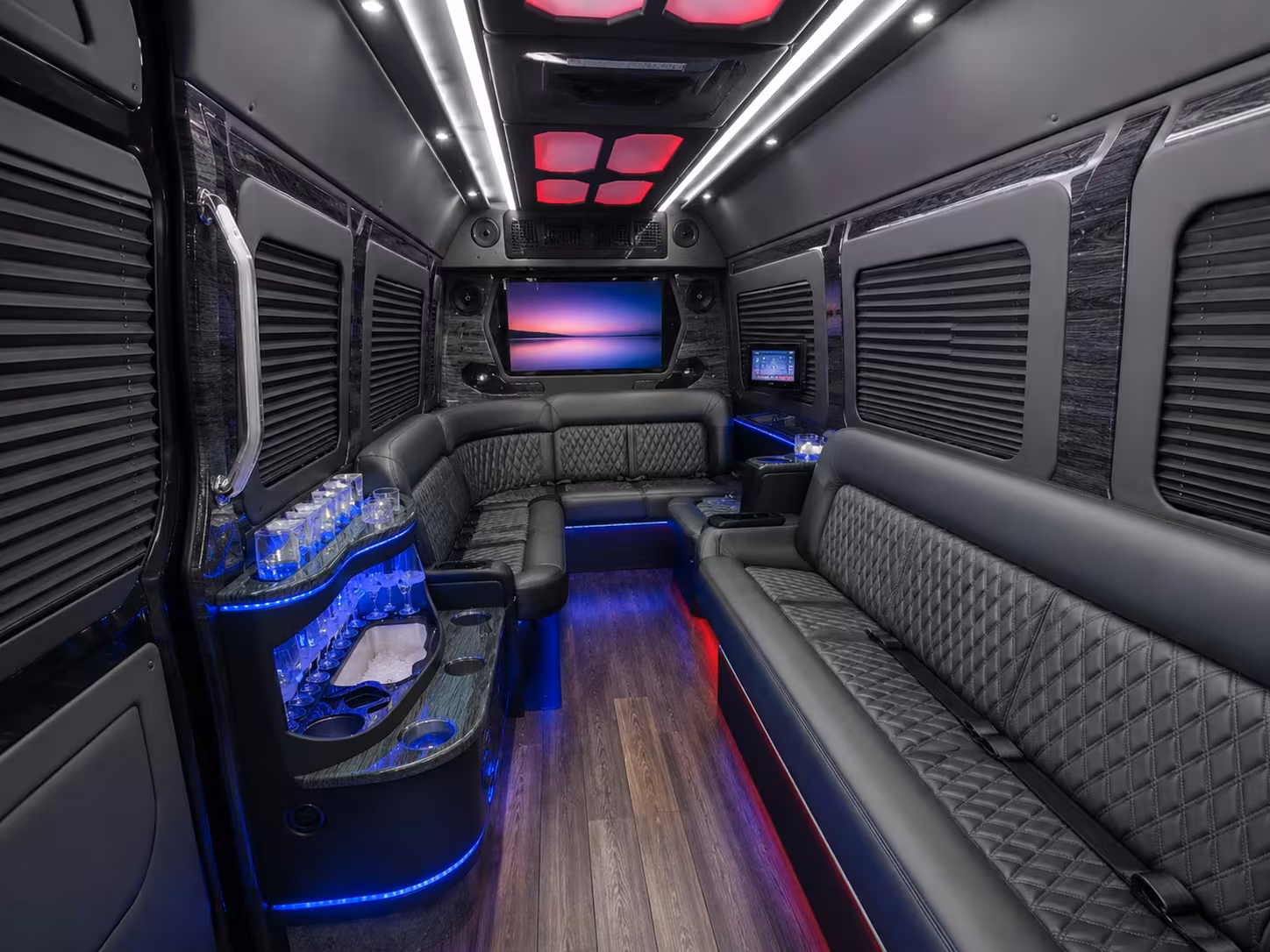 corporate group and employee shuttle buses in brooklyn park